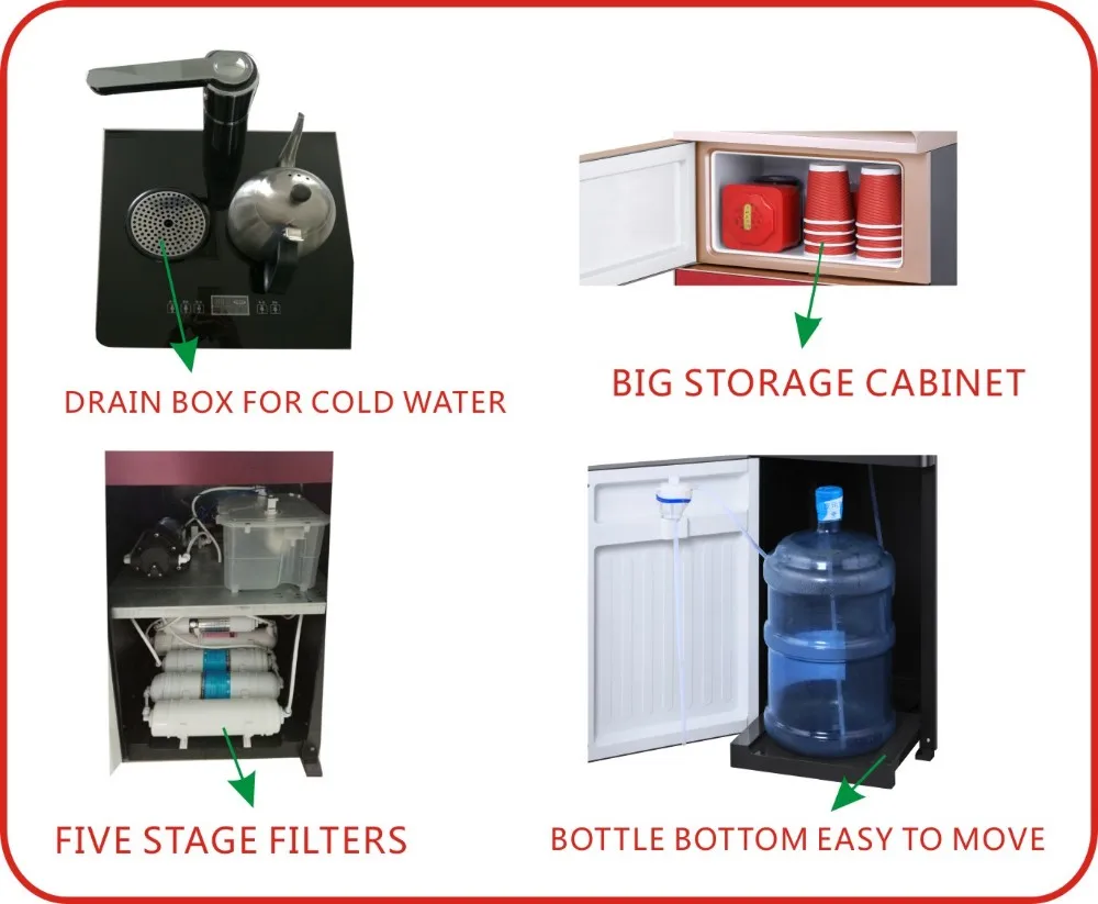 Automatic Tea Table Bottle Loading Bottommounted Water Dispenser Cold