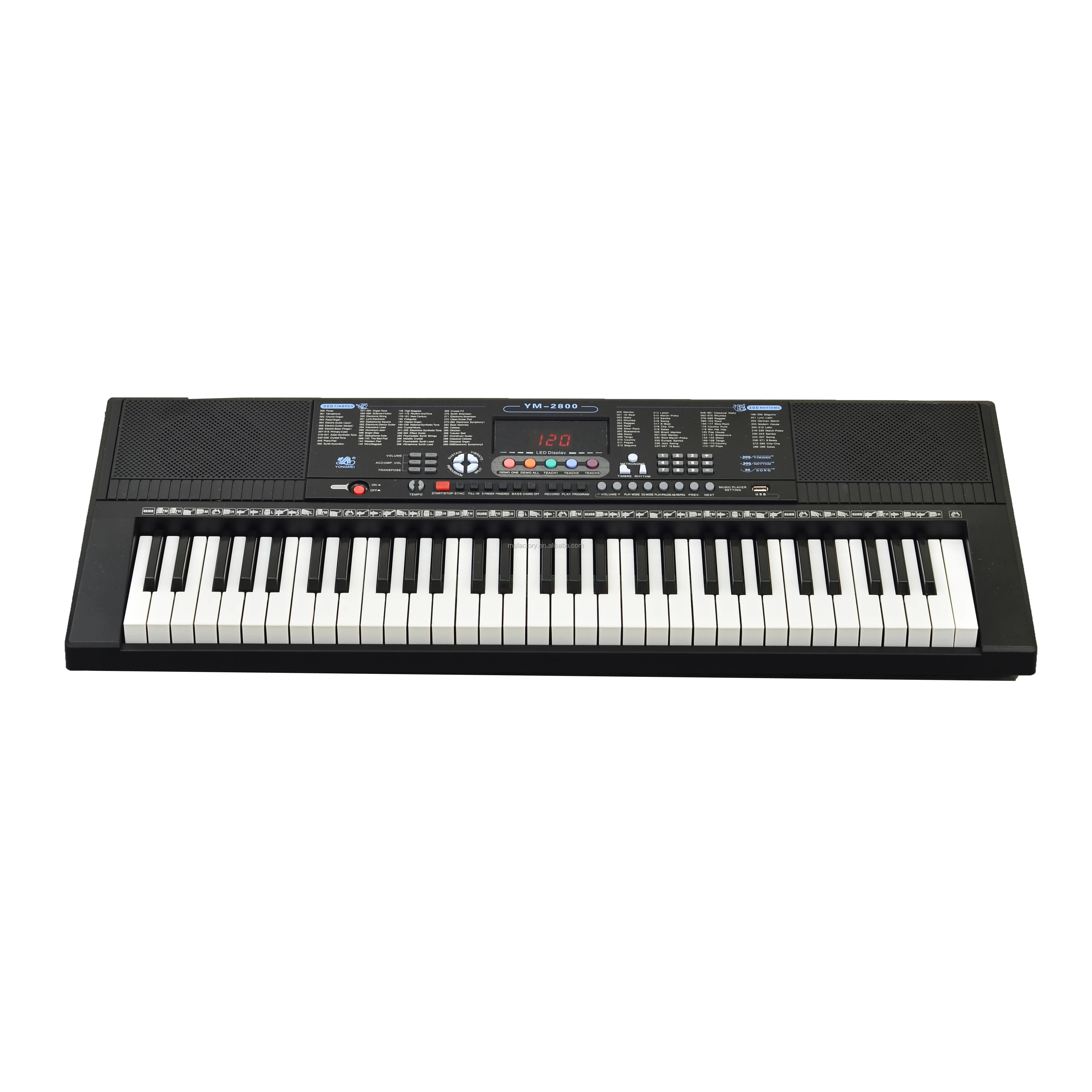 
Musical Instrument 61 keys electronic organ keyboard synthesizer piano with USB jack 