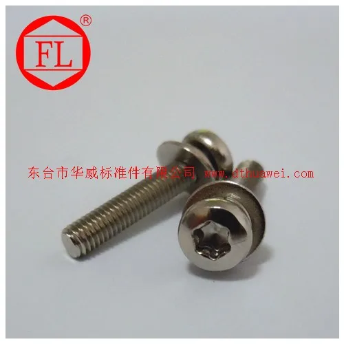 
Stainless Steel torx pan head screws with washer 