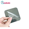 Square shape plastic transparent reusable self adhesive magic wall hook
