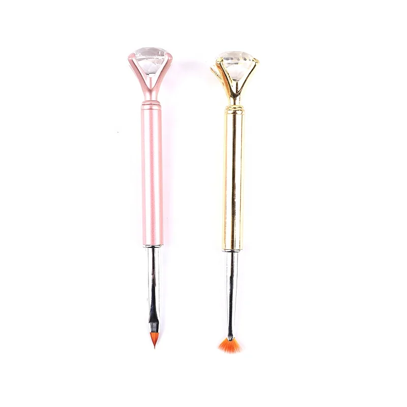 

High Quality Nail Brush Metal Handle Large Diamond Head Detachable Nail Brush