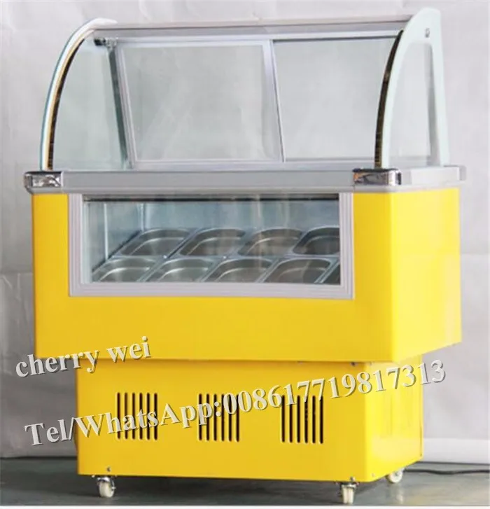 Oem Portable Mini Ice Cream Display Freezer Gelato Cake Display Fridge