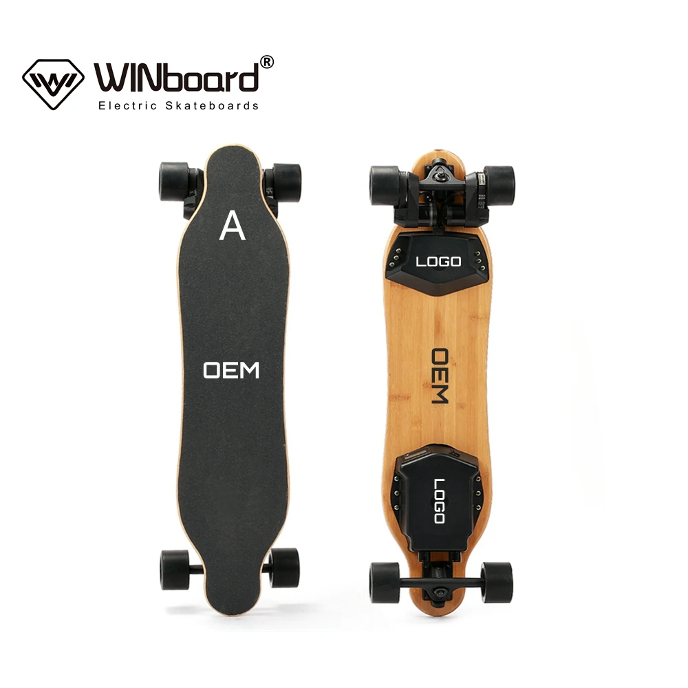 

GTM3 flexible bamboo deck 10S2P 6AH battery 5065 270KV dual belt motor drive powered remote control electric skateboard