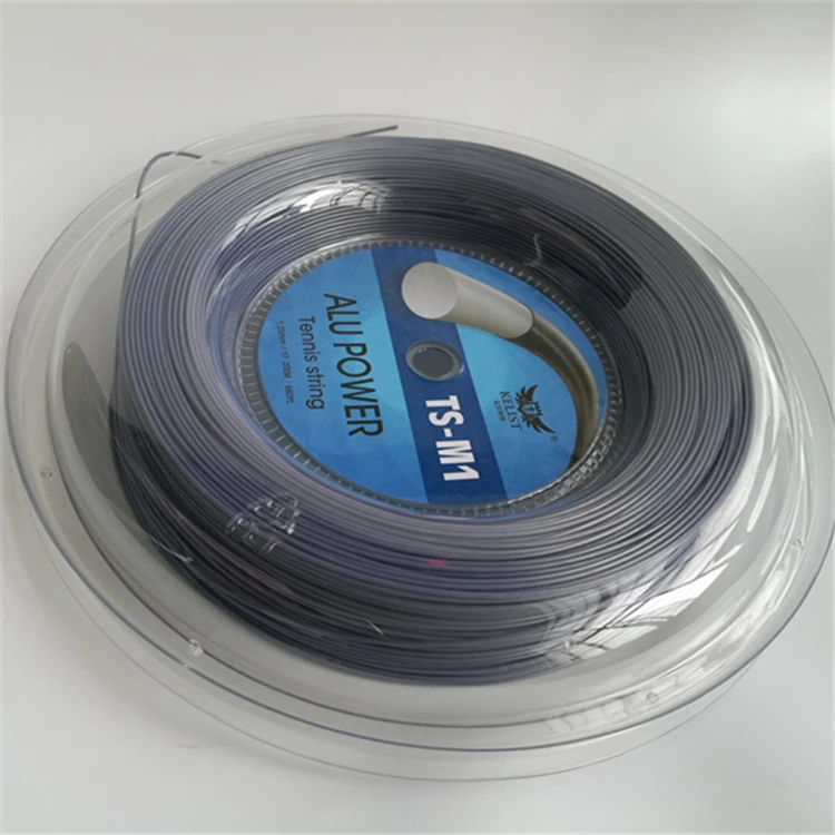 

Hot sale quality alu power polyester tennis racket string of Grey reel 660ft 1.25MM