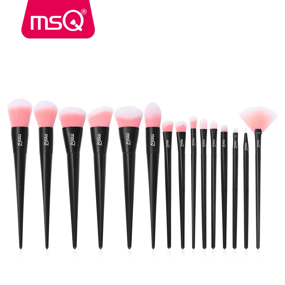 

15pcs Makeup Brush Set Wholesale private label, Black&pink