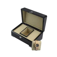 

Luxury black flip piano lacquer jewelry wooden watch box case