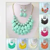 2015 Europe and the United States big hot bubble resin necklace Layered latest design beads necklace jewelry