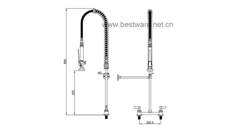 Lengthened Mop Pool Waterfall pull out kitchen Vintage Copper Faucet.jpg