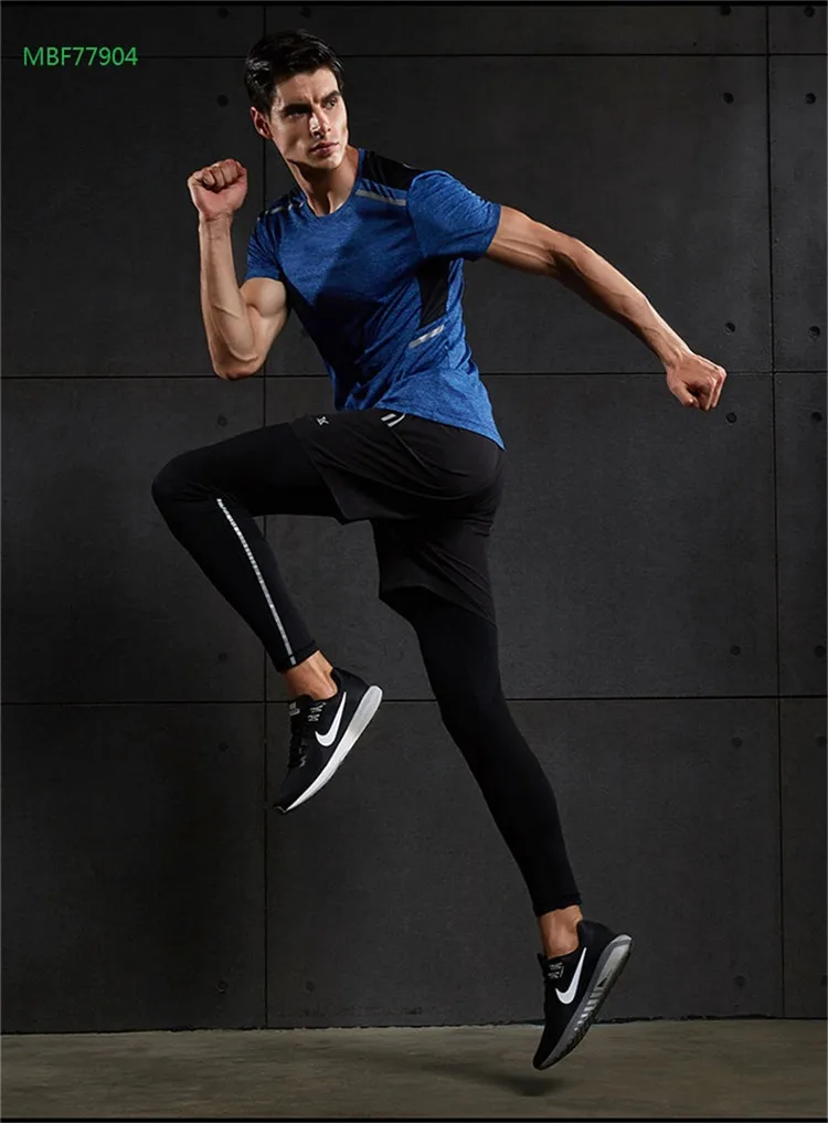 Mens Fitness Apparel Custom Sports Shirt 86 Polyester 14 Spandex