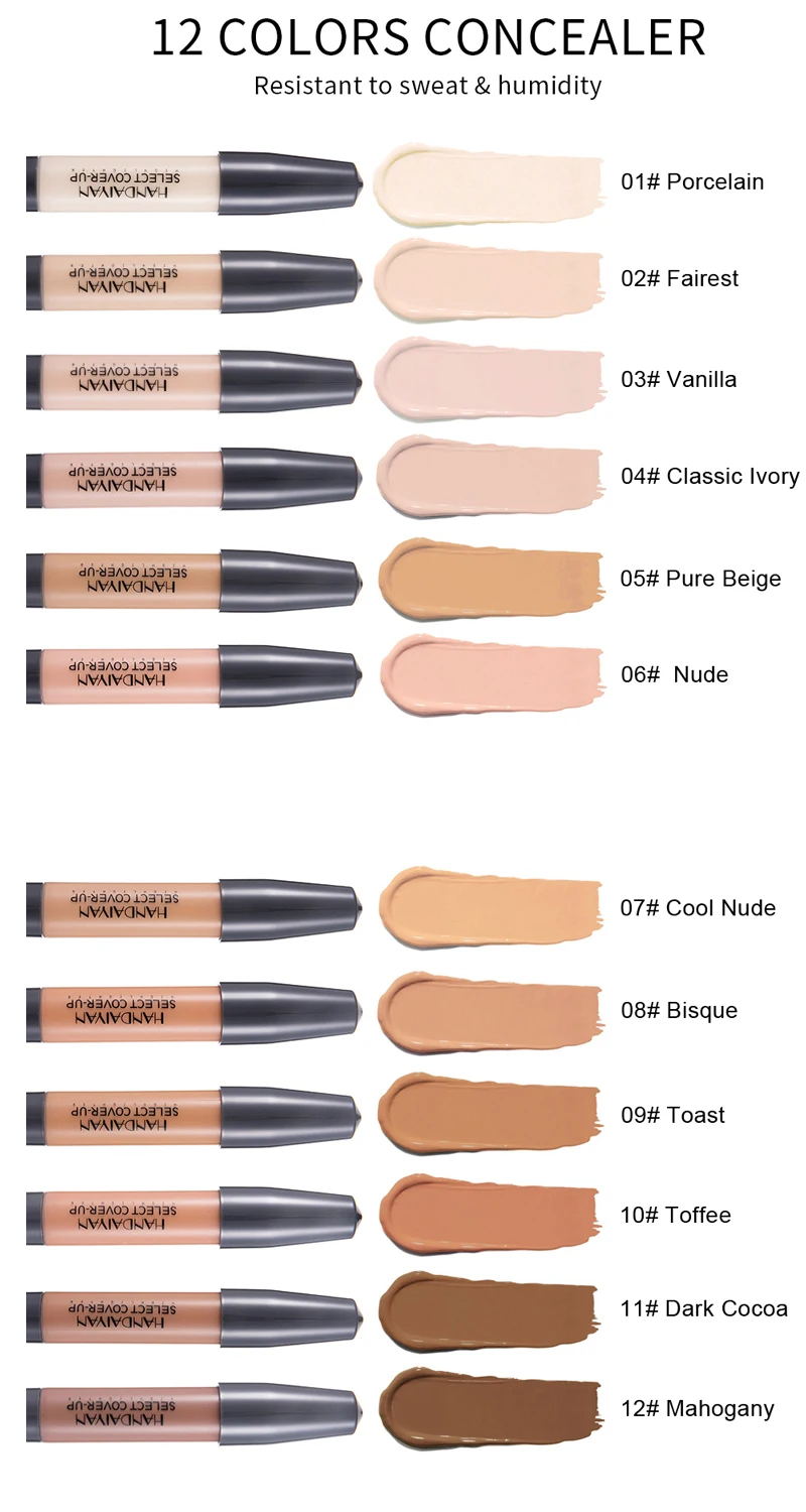 HANDAIYAN Contouring Makeup Hide Blemish Dark Circles Full Coverage Concealer Highlight Bronzer Pen Perfect Make Up 12 Colors