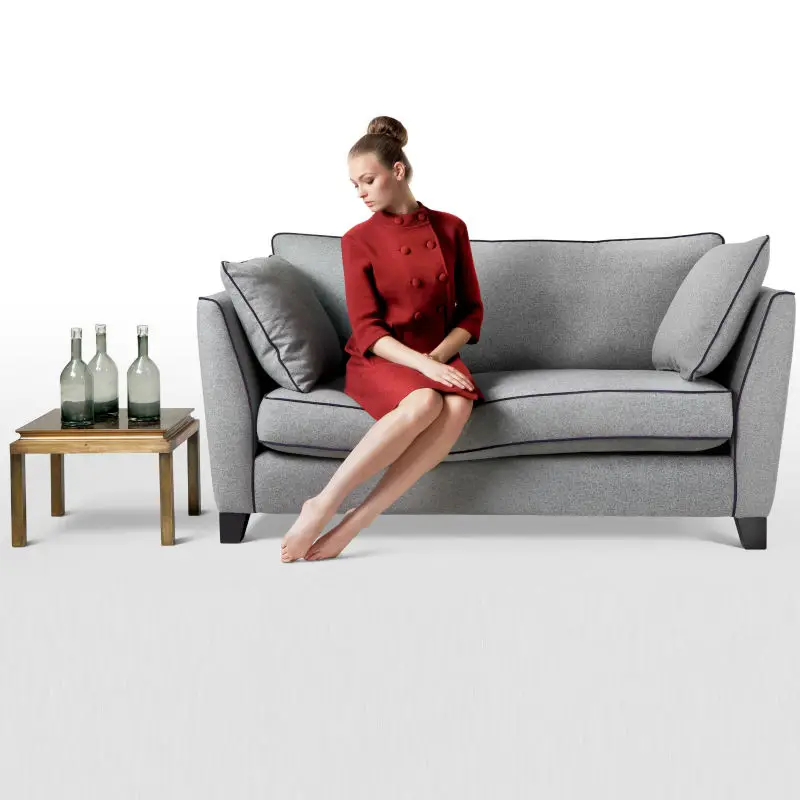 Hot sale fabric sofa wood legs upholstery leather sofa comfortable