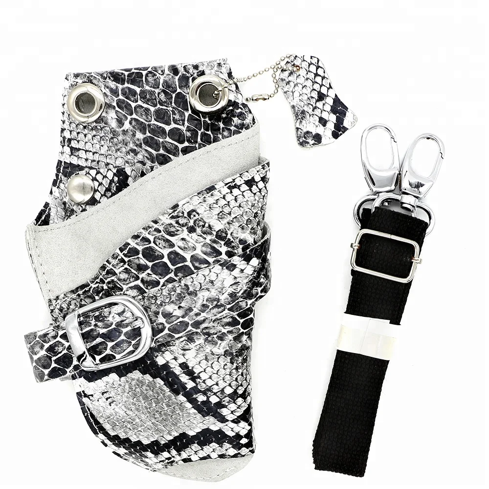 

Sliver Snakeskin Pattern Hair Trimming Scissors Holster Case Hair Stylist Tool Hairdressing Scissors Kit Bags, Picture