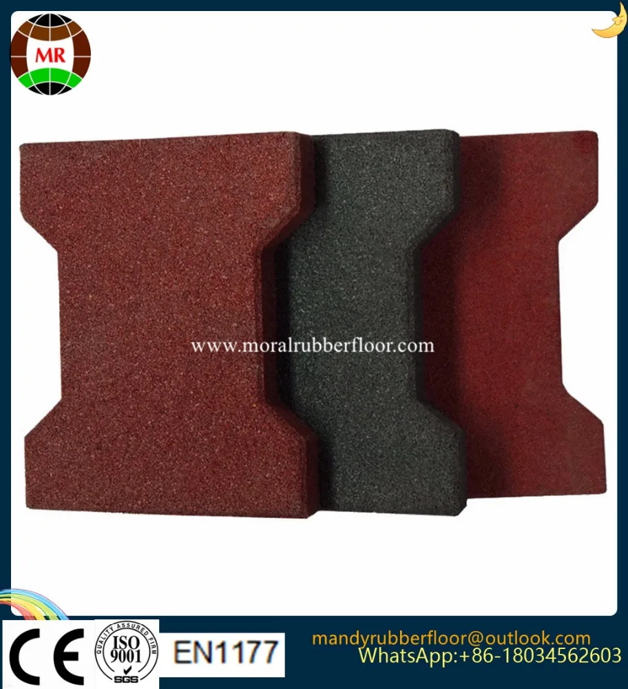 
Factory on sales Dog bone rubber tile, rubber floor , rubber mat 