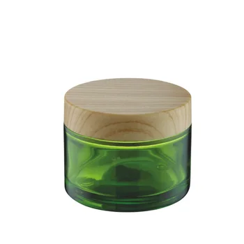 50g 100g Green Glass Cosmetic Jar 