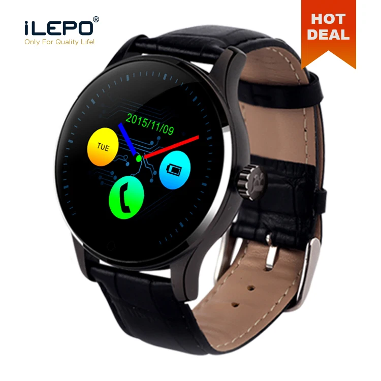 

Digital Touch Screen ce rohs Leather Wrist Watch K88h Kw88 Smart Watch Smartwatch