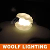 outdoor rechargeable glowing led shell table lamp