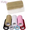 FENGRISE 15cm 25 Yards DIY Lace Fabric Rolls Kids Tutu Skirt Apparel Knit Mesh Sewing Accessories Glitter Shimmering Tulle Roll