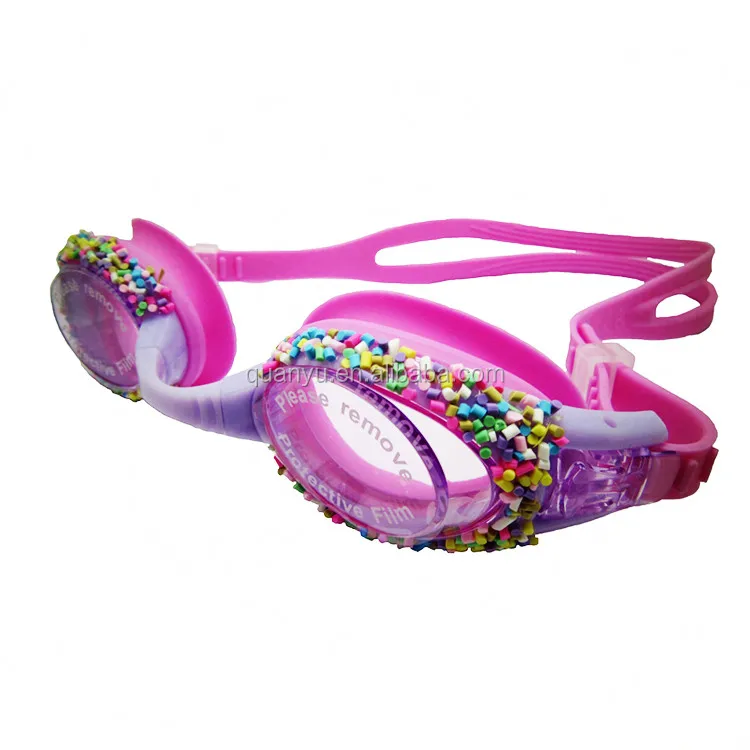 

Custom waterproof Junior kids children Candy swimming goggles colorful