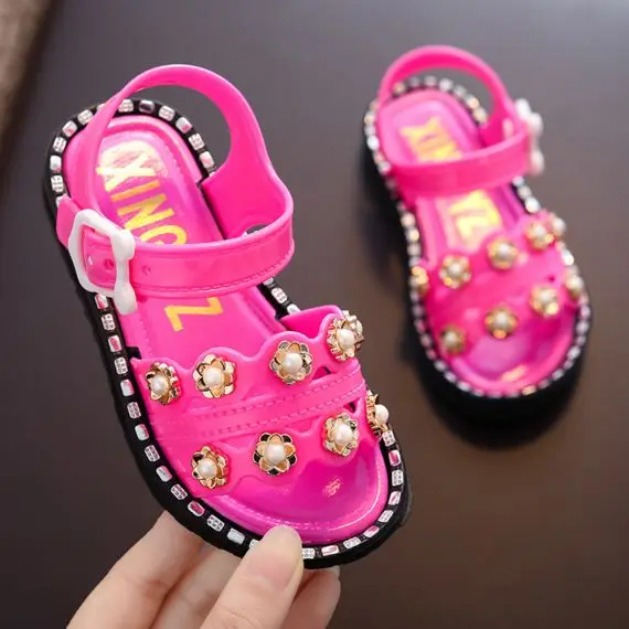 Girls Sandals Beading Kids Sandal Beach Shoes Girl Casual Princess Sandal -  Buy Kids Sandal,Beach Shoes,Princess Sandal Product on 