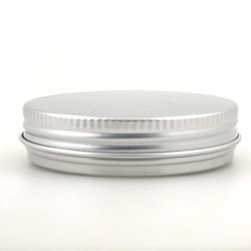 
30g shallow Empty Cosmetic Pots Lip Balm Container Jar Silver Aluminum Tins with Screw lid 