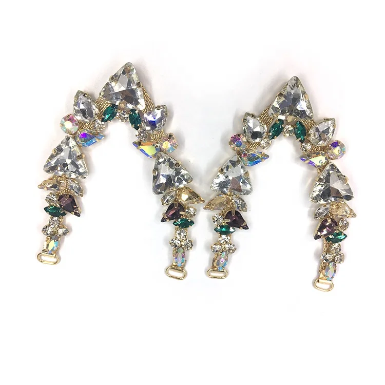

Fashion 2019 bling bling rhinestone shoe accessories jewelry chains for lady sandal