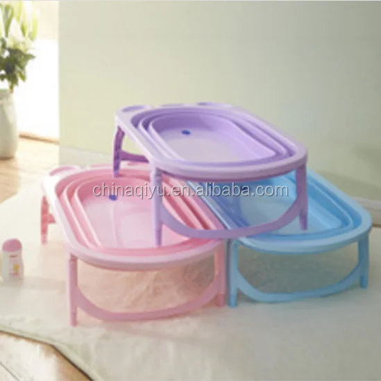 
2019 Plastic Wholesale New Design Wholesale Big Size Safety Skidproof Folding Baby Bath Tub 
