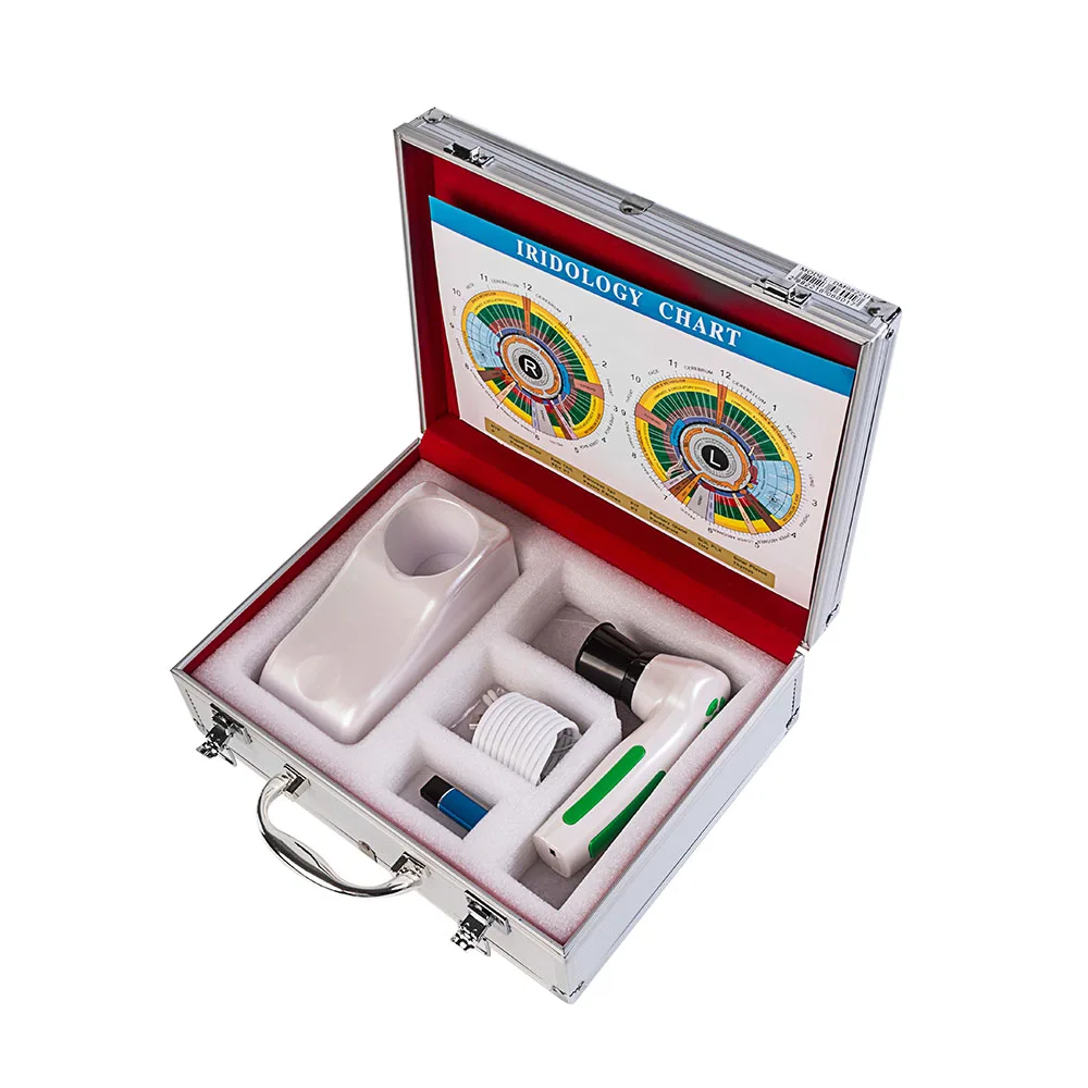 

spanish iridology machine / Iriscope Camera 12 MP Iris Analyzer Pro Driver Free, Green;white and black