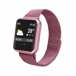P68 Smart Watch 1.3 inch IPS Screen Steel Band