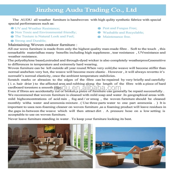 Garantía De Calidad De Ratán Sintético De Playa Al Aire Libre Muebles