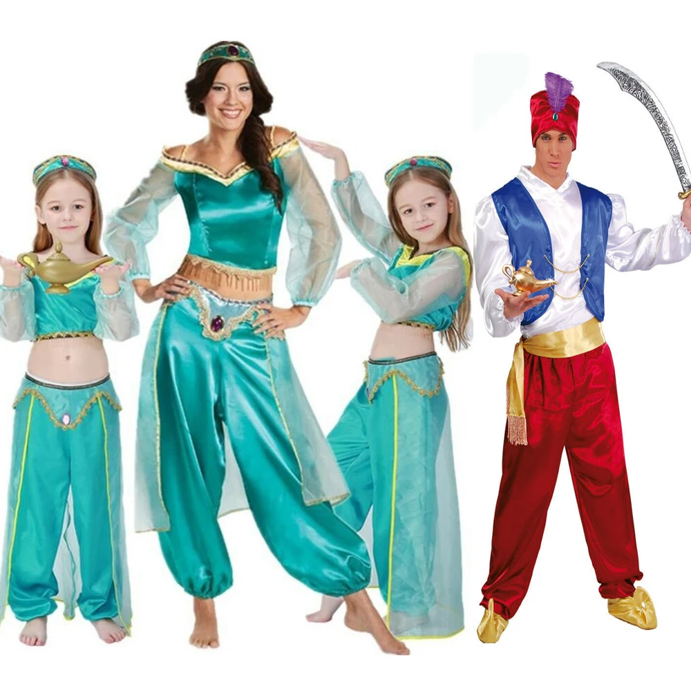 Set Princesa Jasmine Aladdin Adultos Cosplay, Disfraz, Princesa