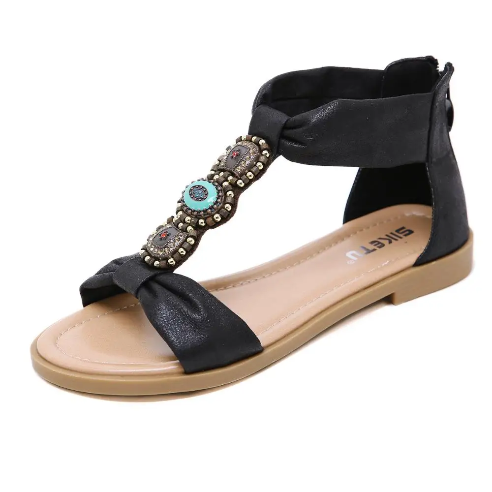 

Dropshipping shoes Flat Casual Women's Sandals Latest Design Big Size Ladies Shoes And Sandals Comfortable Walking Sandal, Balck, apricot