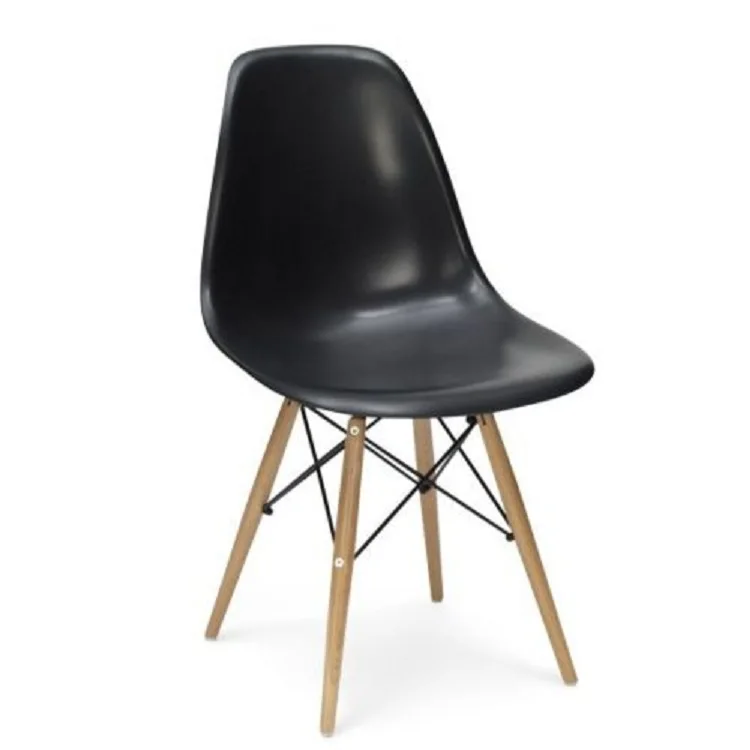 Free Sample Pp Plastic Dining Chairs With Beech Wood Legs Buy Clear