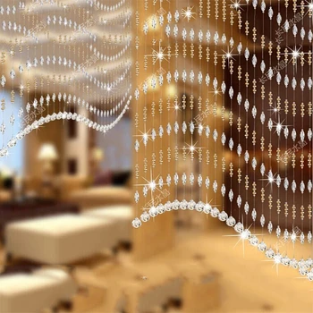 Crystal Glass Pearl Beads Curtain For Wedding Decor Hanging Door