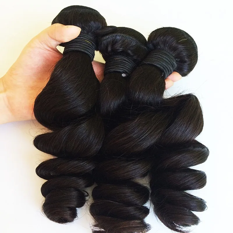 

Unprocessed Cheap Natural Wholesale Indian Remy Hair Loose Wave Hair Bundles