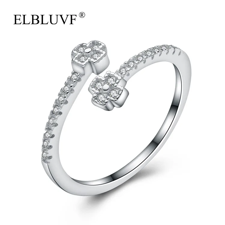 

ELBLUVF 925 Sterling Silver Zircon Religious Jesus Cross Sharps Knuckle Toe Finger Ring Adjustable Size