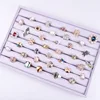 Yiwu City Wholesale Hardly To Fade Inspiration Real Gold Plating Rings Mix Batch