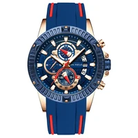 

MINI FOCUS 0244 G Watches Men Wrist Digital Chronograph Analog Quartz Watch Waterproof Silicone Strap Sport Wristwatches Clock