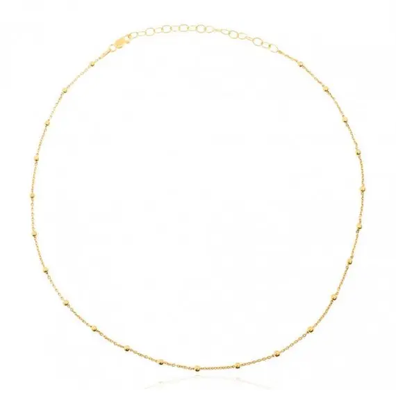

14K Gold Plated Ball Chain Necklace Simple Chain Choker Necklace