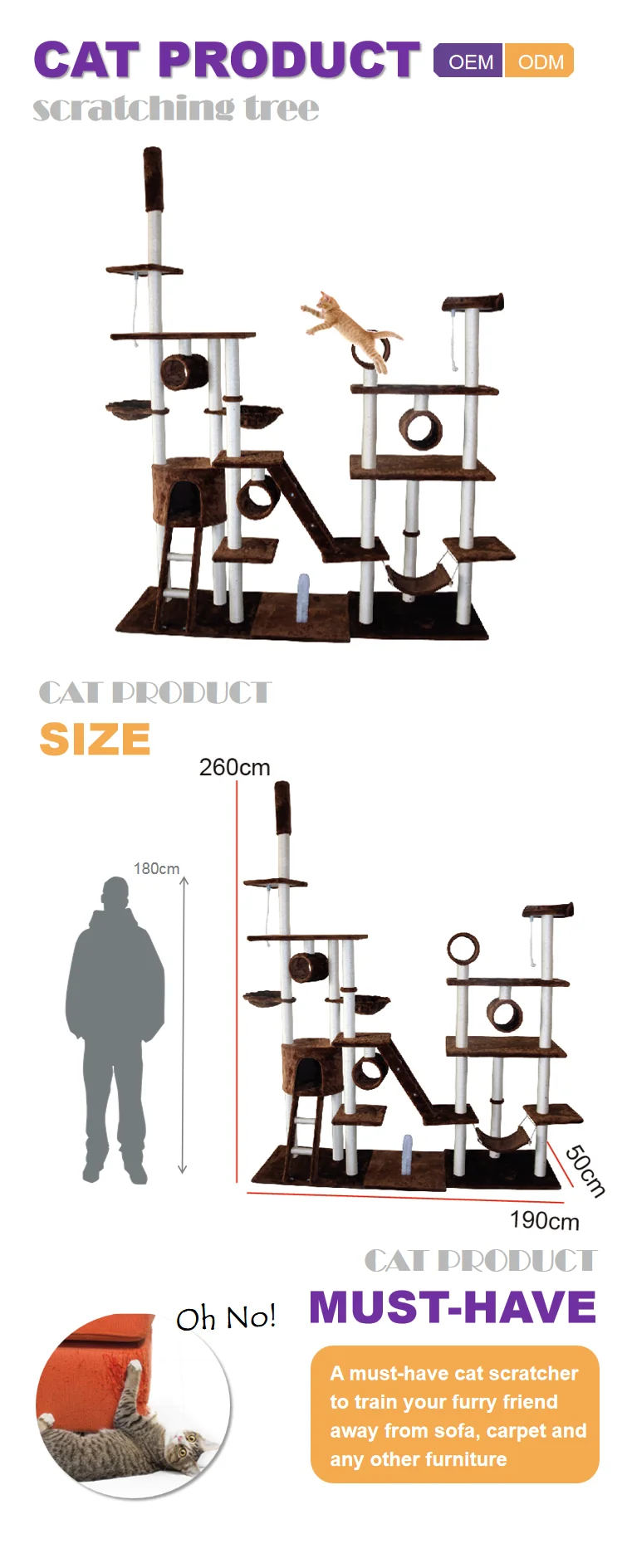 wooden condo cat tree