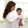 Only One Factory Wholesale New Style Organic Cotton Muslin Baby Bibs Burp Cloths Set On Mum's Shoulder