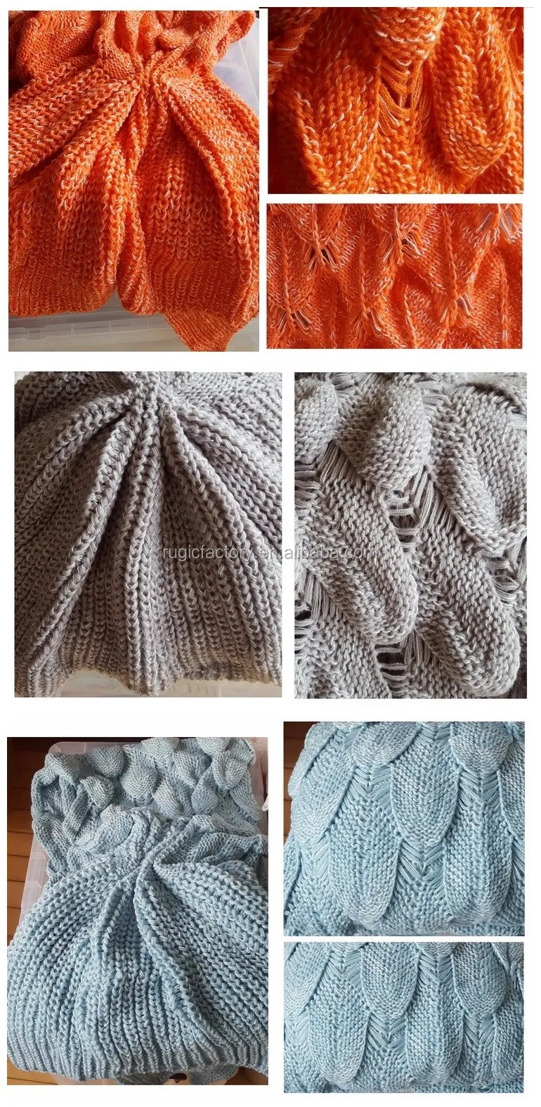 Wholesale Mexican Imports Mermaid Tail Fleece Knit Blanket Buy