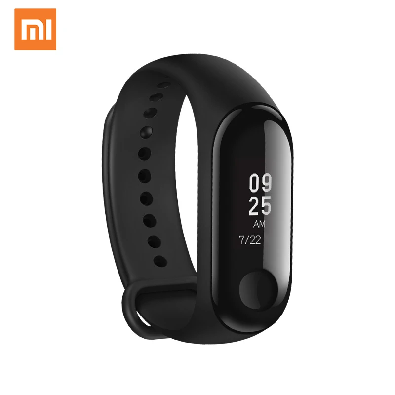 

Global version Orginal Xiaomi Mi Band 3 New Large Screen 50 Waterproof Heart Rate Monitor MI Smart Band, Black