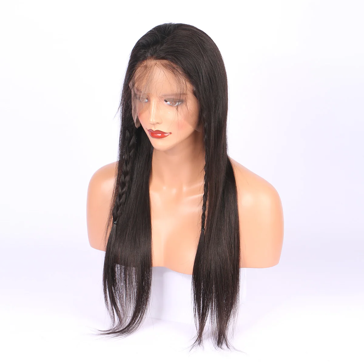 

100% natural pelo humano baratas frente peluca de encaje