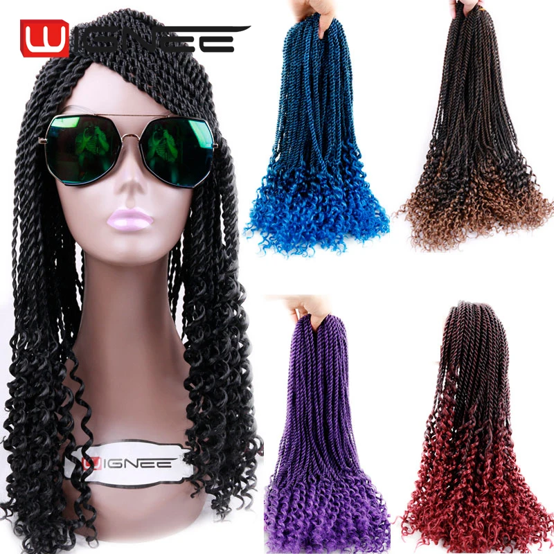 

20'' Synthetic Senegalese Twist Crochet Braids Hair Extensions 100g Havana Mambo Twist Crochet Braid Wholesale