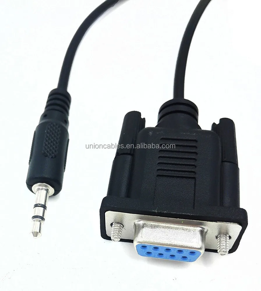 

DB9 Female to TRS 3.5mm Stereo Male Serial Data Cable-6 Feet, Black