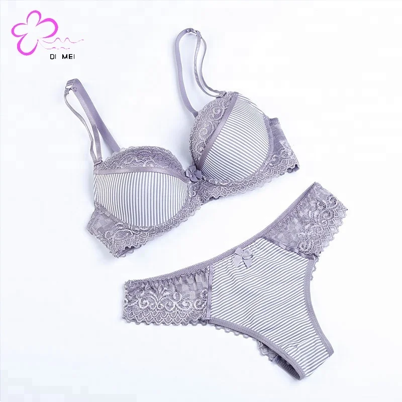 

Reasonable price full support sexy fancy bra panty, White gray nude pink