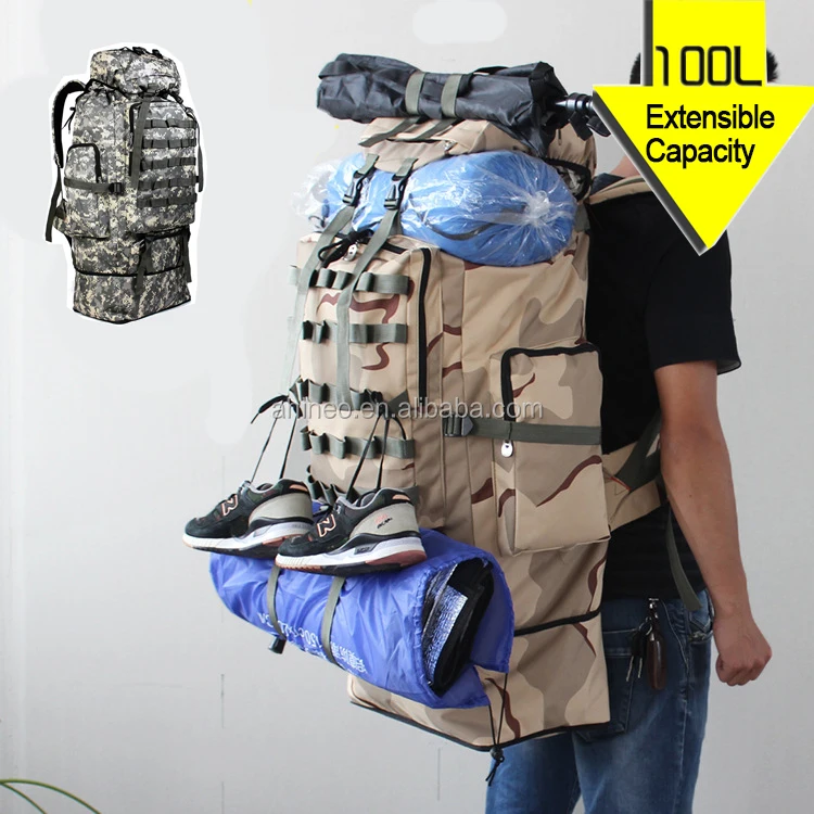 Outdoor Jungle Adventure Bags Gear Military Rucksack 70l To 100l