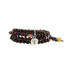 Handmade Tibetan Elastic String 8mm Dark Wood 108 Prayer Beads Wrap Bracelet Mala Wholesale Tibetan Jewellery