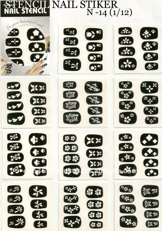 nail stencil stickers