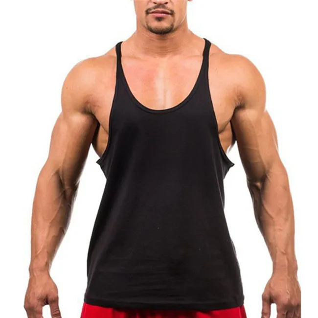 

100 cotton mens deep cut gym bodysuit tank top